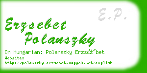 erzsebet polanszky business card